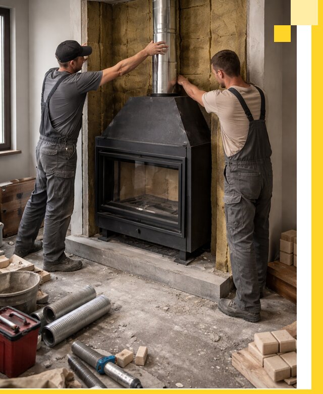 Изготовление и монтаж закрытых каминов в Большой Камне под ключ