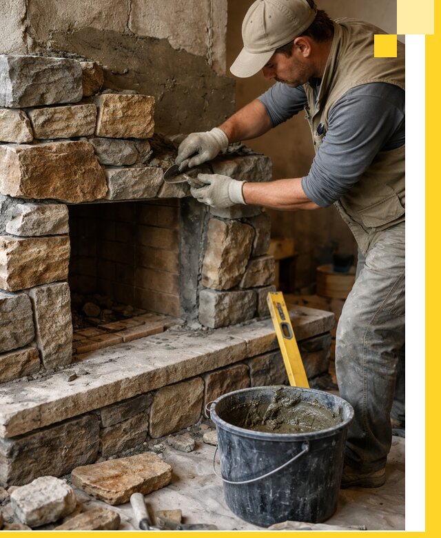 Изготовление и установка каменных каминов под ключ в Большой Камне