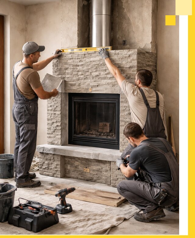 Профессиональный монтаж каминов под ключ в Большой Камне для дома