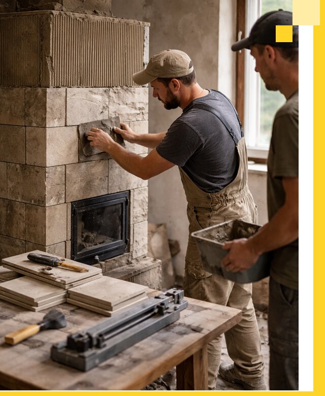 Профессиональная облицовка печей в Большой Камне: керамика и камень