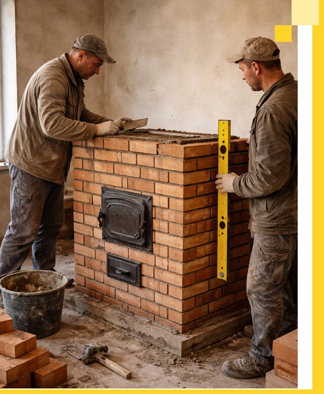 Отопительные печи под ключ в Большой Камне, установка и сборка