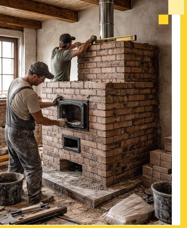 Печи для загородного дома под ключ в Большой Камне — монтаж и сервис