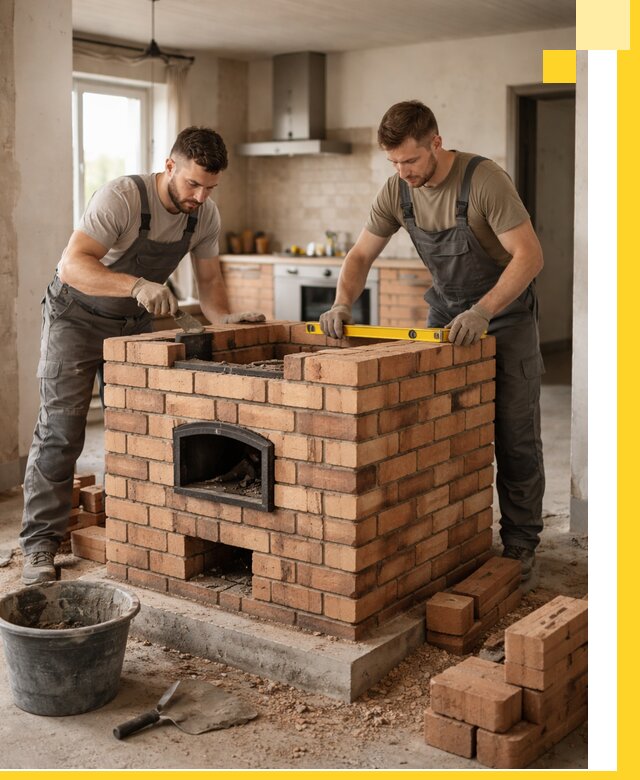 Установка и монтаж печей в частном доме в Большой Камне под ключ