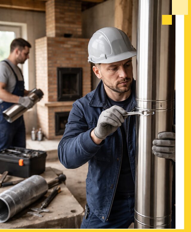 Профессиональный монтаж дымоходов для печей в Большой Камне