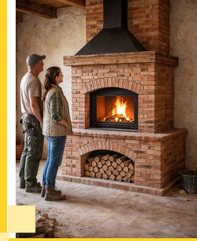 Печи камины из кирпича в Большой Камне от 121692 р. | ЭриданБль