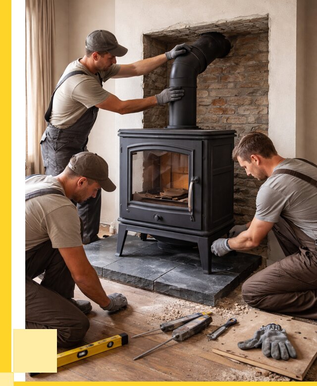 Монтаж печи камина в частном доме в Большой Камне от 25353 р. | ЭриданБль