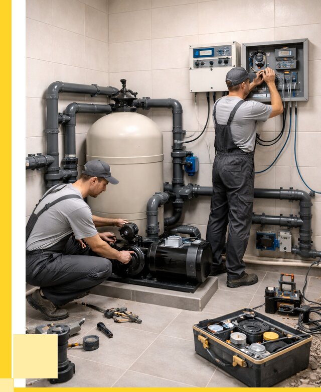 Монтаж оборудования для бассейнов в Большой Камне от 40564 р. | ЭриданБль