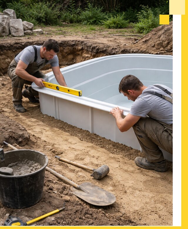 Производство и установка пластиковых бассейнов в Большой Камне под ключ