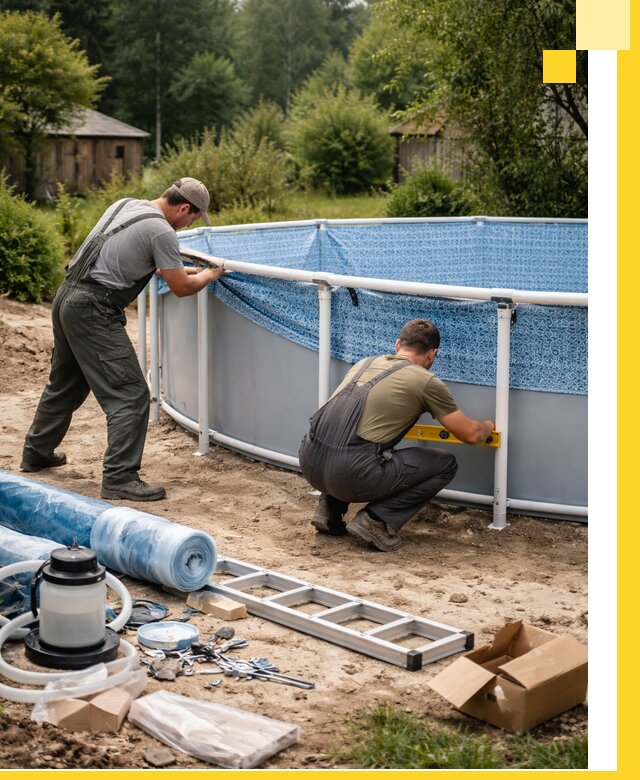 Установка и монтаж каркасных бассейнов в Большой Камне под ключ