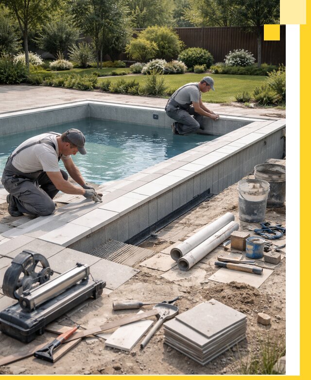 Строительство открытых бассейнов под ключ в Большой Камне профессионально