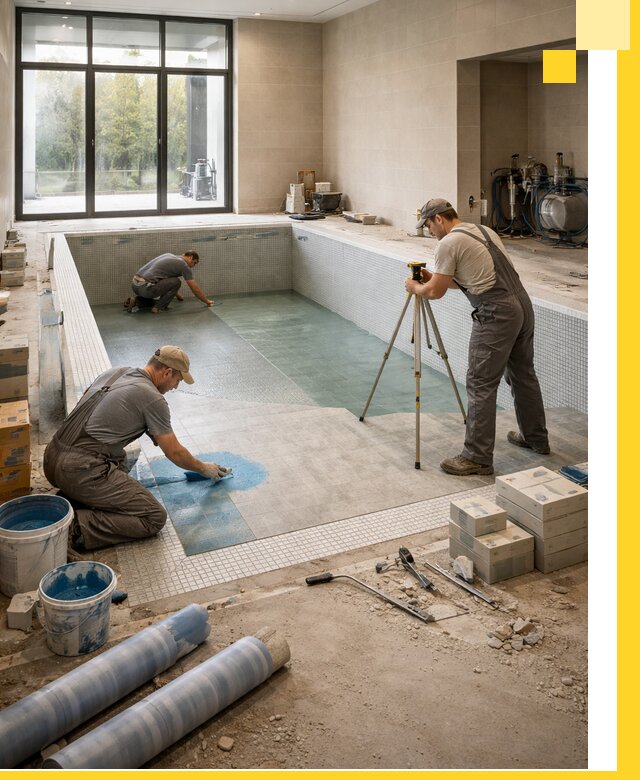 Проект и строительство закрытых бассейнов в Большой Камне под ключ