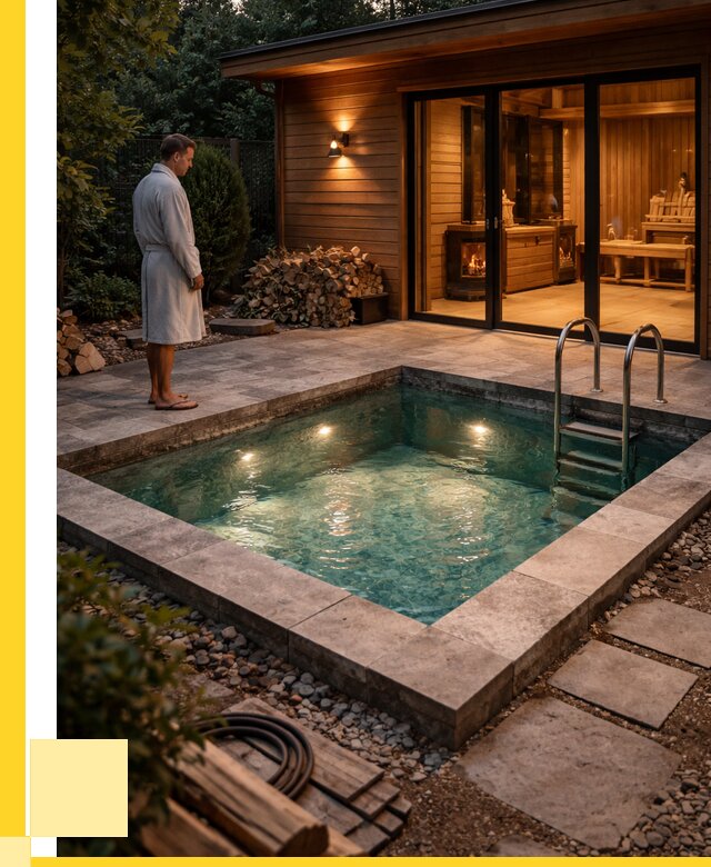 Бани с бассейном под ключ в Большой Камне от 96340 р. | ЭриданБль