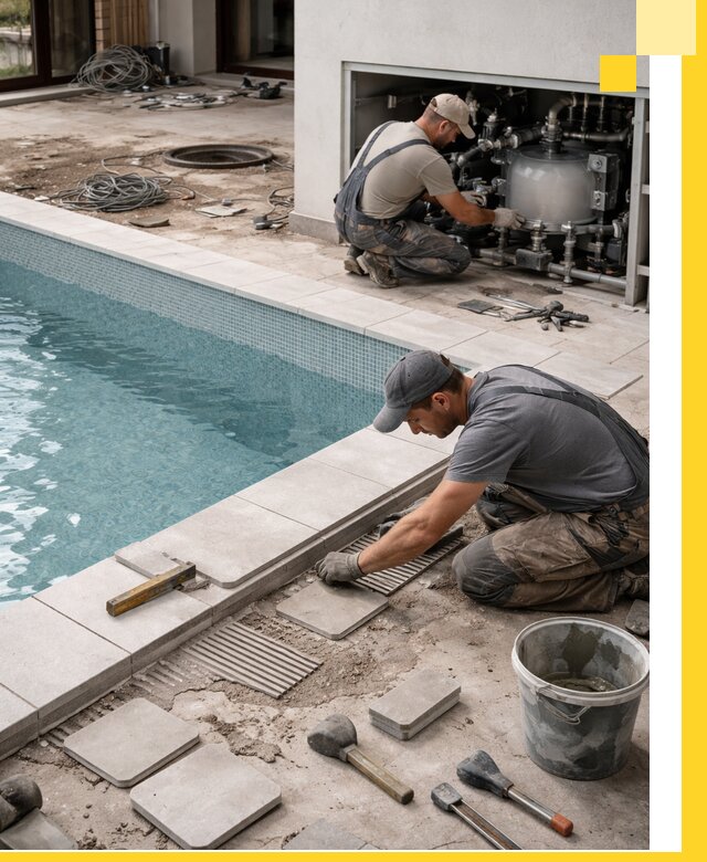 Строительство и монтаж бассейнов в коттедже в Большой Камне