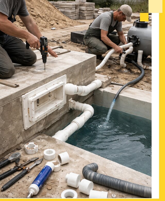 Строительство скиммерных бассейнов под ключ в Большой Камне