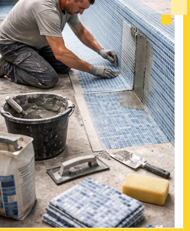 Укладка и ремонт мозаики для бассейнов под ключ в Большой Камне