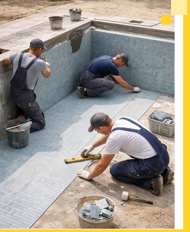 Укладка и установка плитки для бассейнов под ключ в Большой Камне