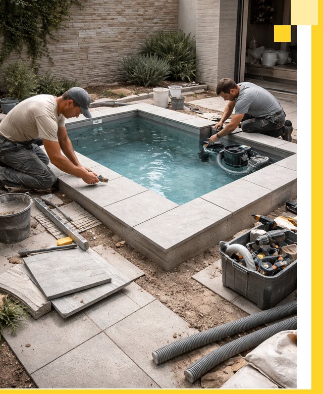 Мини бассейны под ключ в Большой Камне, дизайн и установка