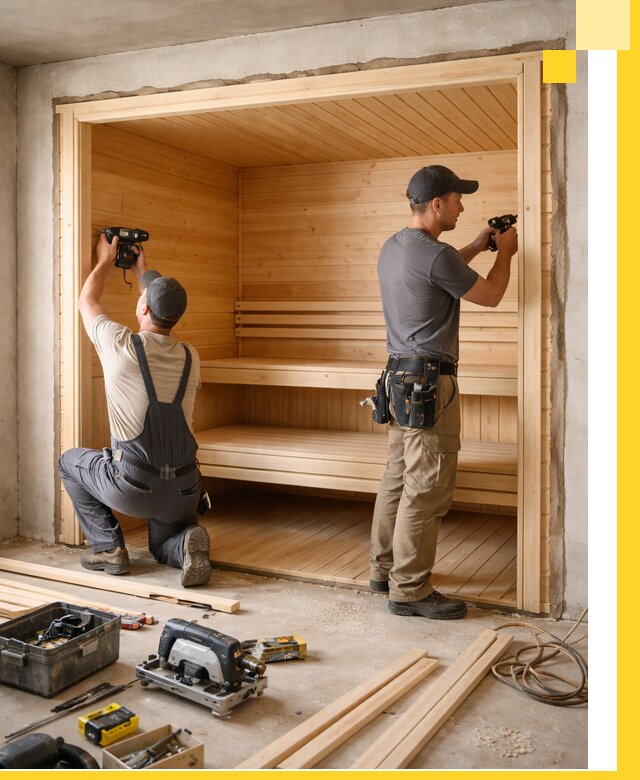 Монтаж саун под ключ в Большой Камне — проектирование и установка