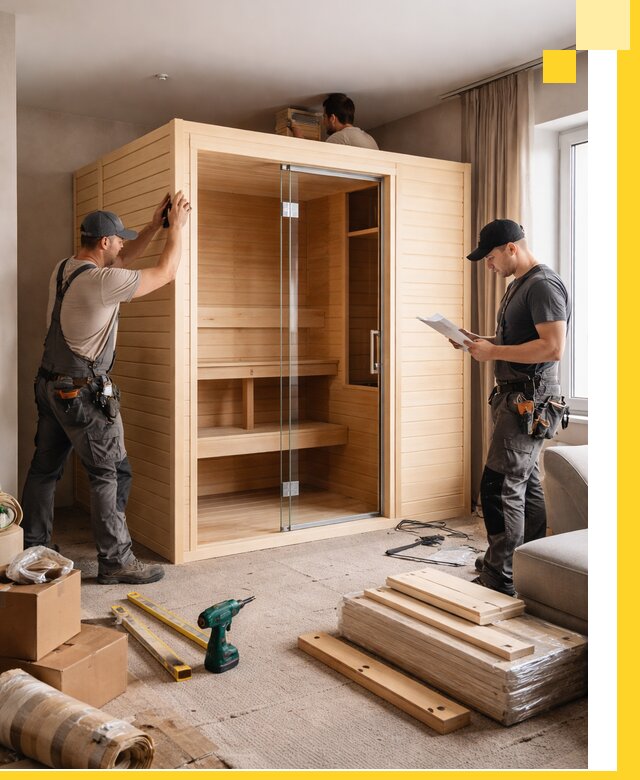 Установка и благоустройство саун в квартире в Большой Камне