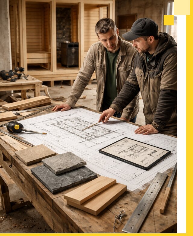 Проекты бань под ключ и планы строительства в Большой Камне