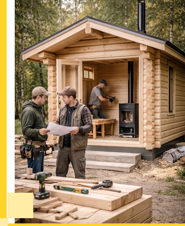 Монтаж бань под ключ в Большой Камне — от 202820 р. | ЭриданБль