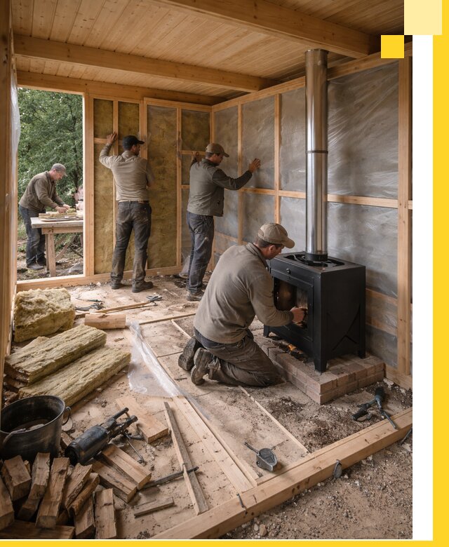 Профессиональный монтаж бань под ключ в Большой Камне для дома