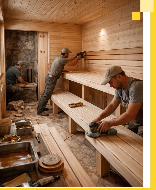 Профессиональная отделка бань в Большой Камне под ключ, с гарантией