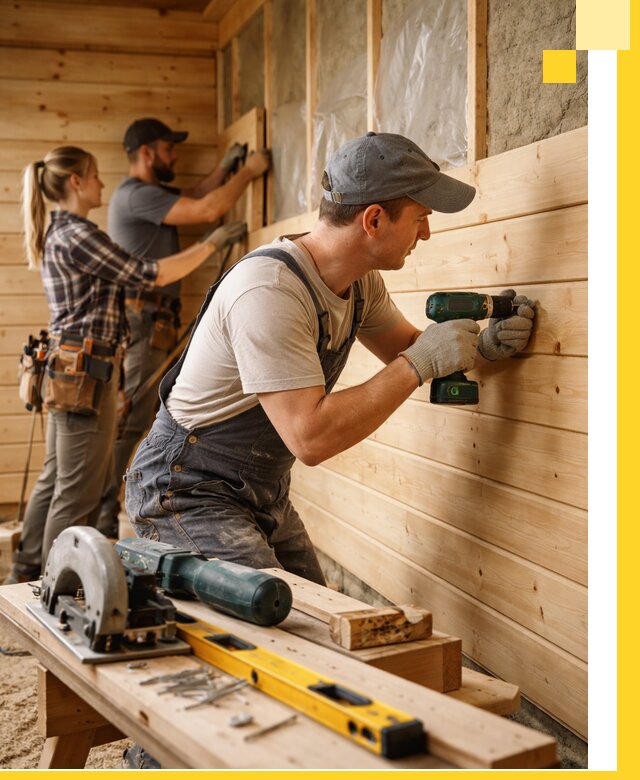 Обшивка бань под ключ в Большой Камне: отделка стен и потолков