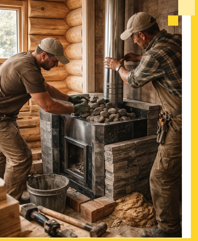 Строительство и отделка русских бань под ключ в Большой Камне