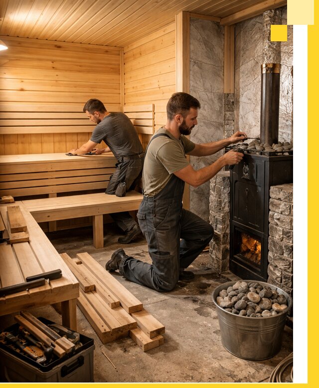 Дизайн и строительство интерьеров бань под ключ в Большой Камне