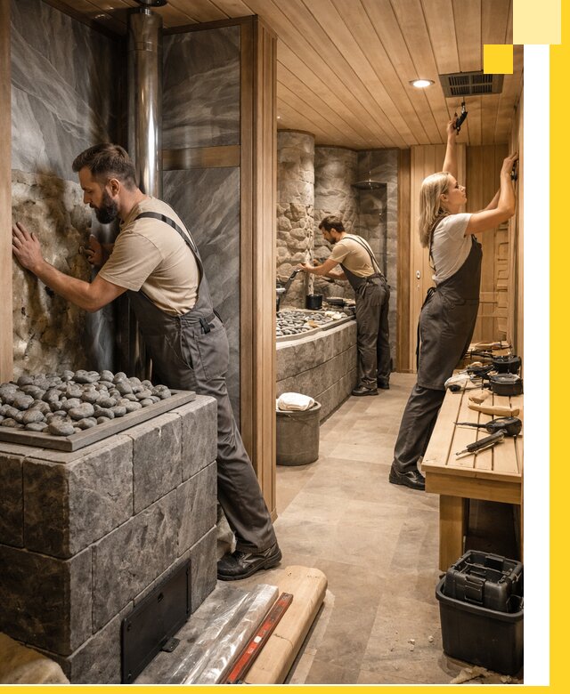 Строительство бань и SPA процедур в Большой Камне под ключ и отделкой
