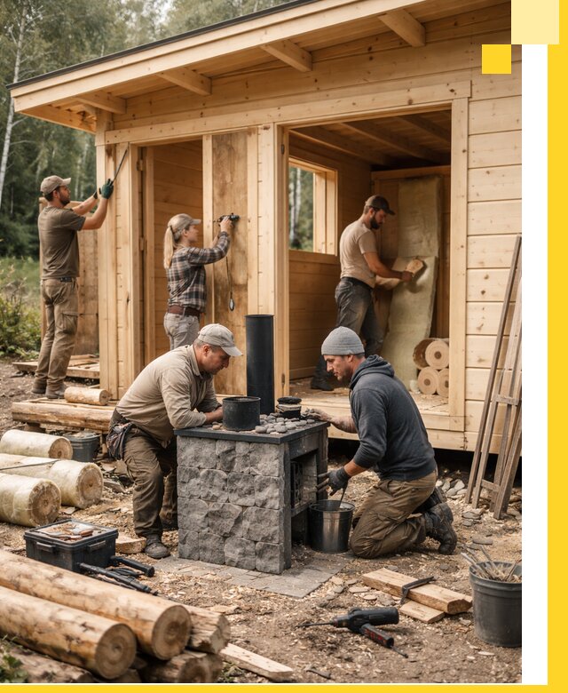 Купить баню под ключ в Большой Камне строительство монтаж отделка