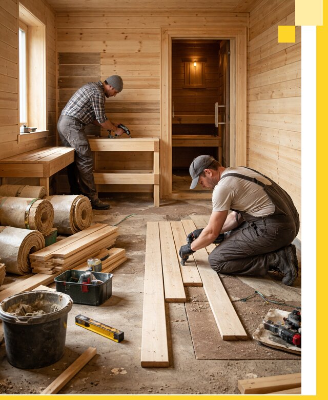 Индивидуальный проект бани с комнатой отдыха под ключ в Большой Камне