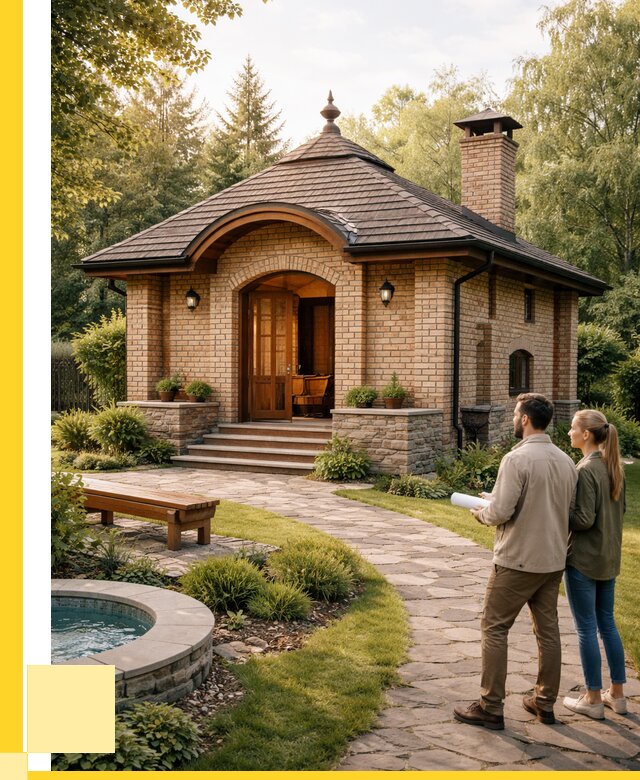 Проект кирпичной бани в Большой Камне от 30423 р. | ЭриданБль