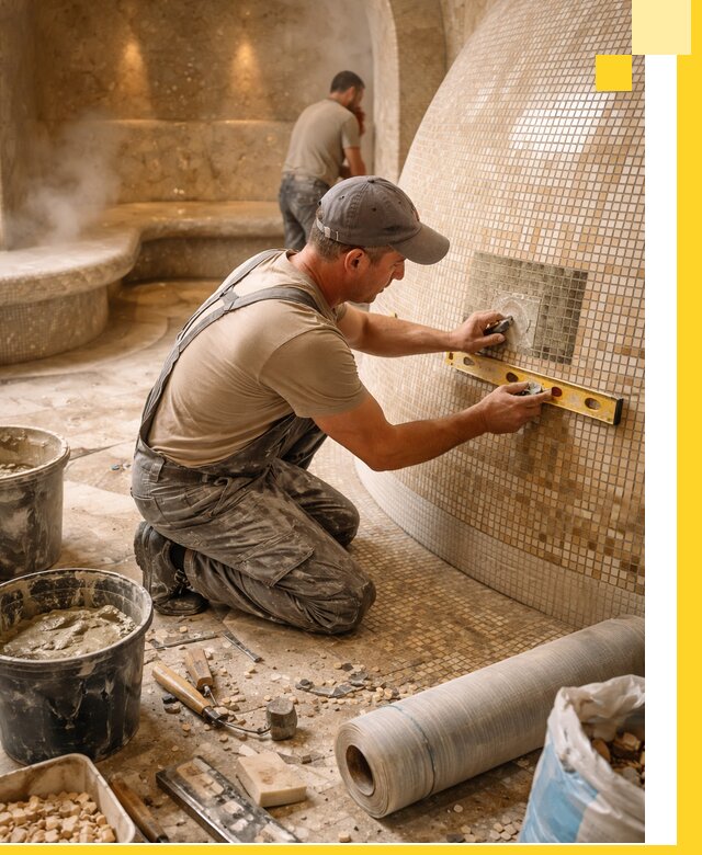 Хамам под ключ в Большой Камне: проектирование, строительство, отделка