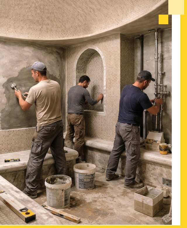 Профессиональный монтаж хамамов под ключ в Большой Камне с гарантией