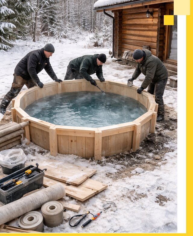 Изготовление и установка ледяных купелей под ключ в Большой Камне