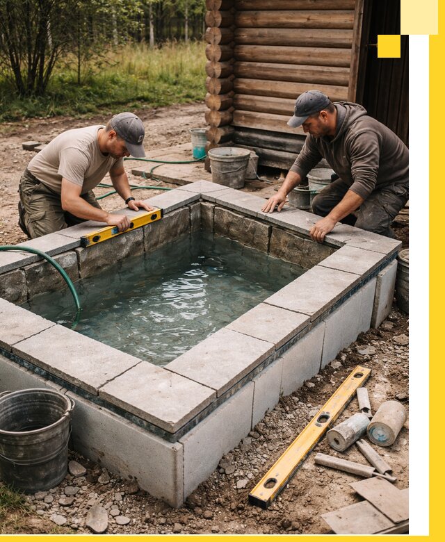 Изготовление и установка холодных купелей под ключ в Большой Камне